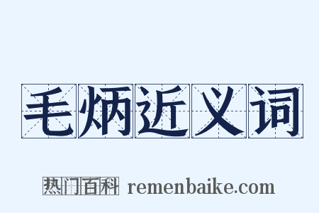 毛炳近义词是什么意思的图片